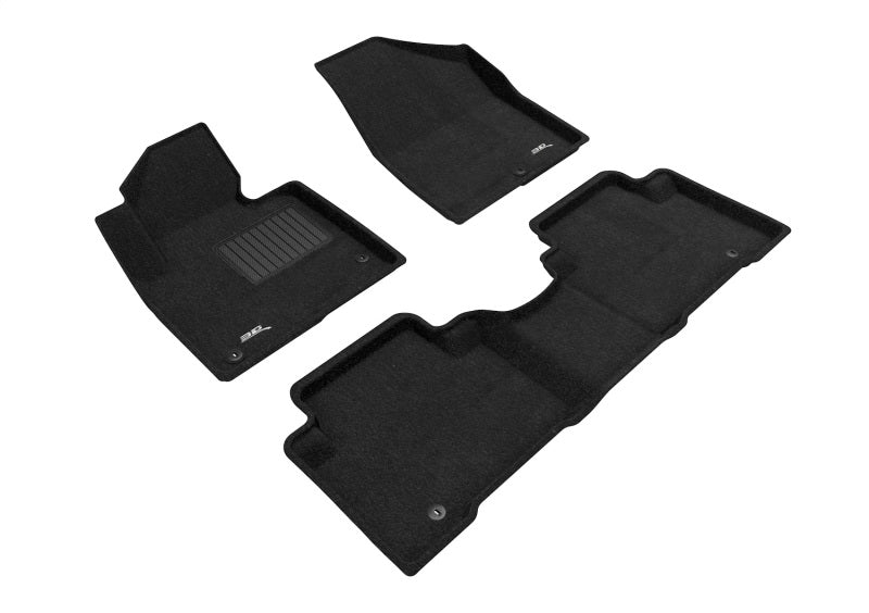 3D MAXpider 13-18 Hyundai Santa Fe Sport Elegant 1st 2nd Row - Floor Mat Set (Black) L1HY01704709 L1HY01704709 Photo - Primary