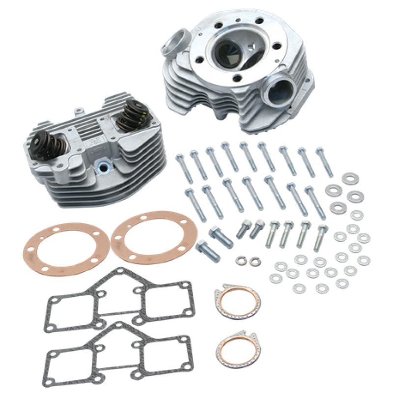 S&S Cycle 79-84 BT Super Stock 3-5/8in Bore Band Style Single Plug Cylinder Head Kit - Natural 90-1499