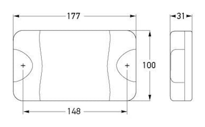 Hella Lamp Rdi Duraled Sae Md12 2Ba 959070337 959070337 Technical Drawing