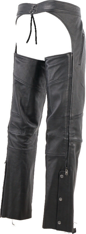 Kuryakyn Leather By River Road Longhaul Leather Chaps Black - Large 094440 094440 User 1