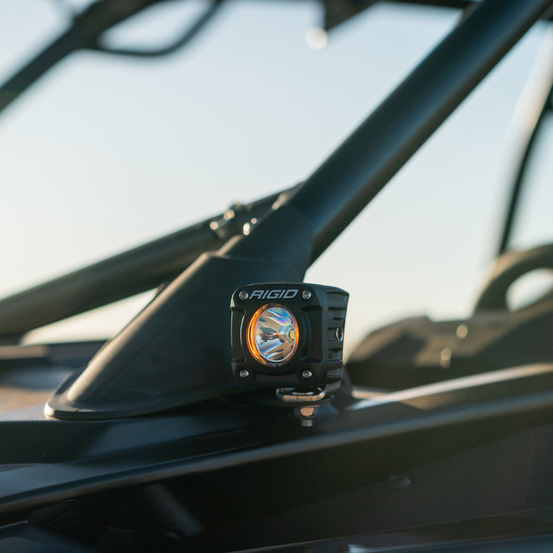 Rigid Industries 2017+ Polaris Pro R/Turbo R Revolve A-Pillar Light Kit 41673 41673 Photo - Mounted