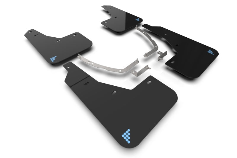 Rally Armor 2025 Hyundai Ioniq 5 PE Blk Mud Flap w/Light Blue Battery Logo MF137-BAT-BLK-PBL MF137-BAT-BLK-PBL Photo - Primary