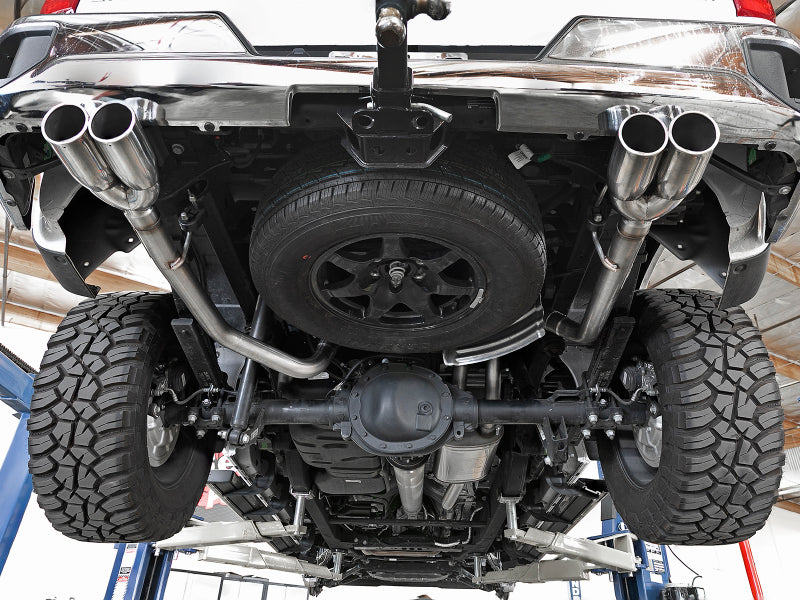 aFe Vulcan Series 3in-2-1/2in 304 SS Cat-Back 2019 GM Silverado 1500 V8-5.3L w/ Polished Tips 49-34104-P 49-34104-P Photo - Mounted