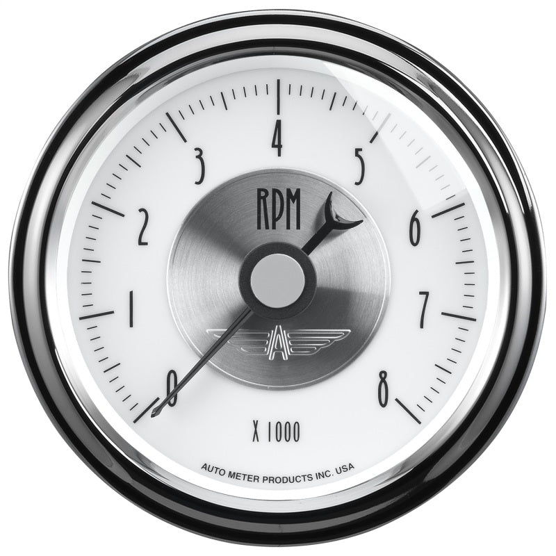 Autometer 3-3/8" In-Dash Tachometer, 0-8,000 RPM, Prestige Pearl 2098 Photo - Primary