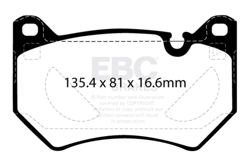 EBC 2018+ Audi Q5 FY 2.0T Yellowstuff Front Brake Pads DP42436R DP42436R Photo - Primary