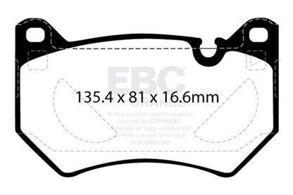 EBC 2018+ Audi Q5 FY 2.0T Yellowstuff Front Brake Pads DP42436R DP42436R Photo - Primary