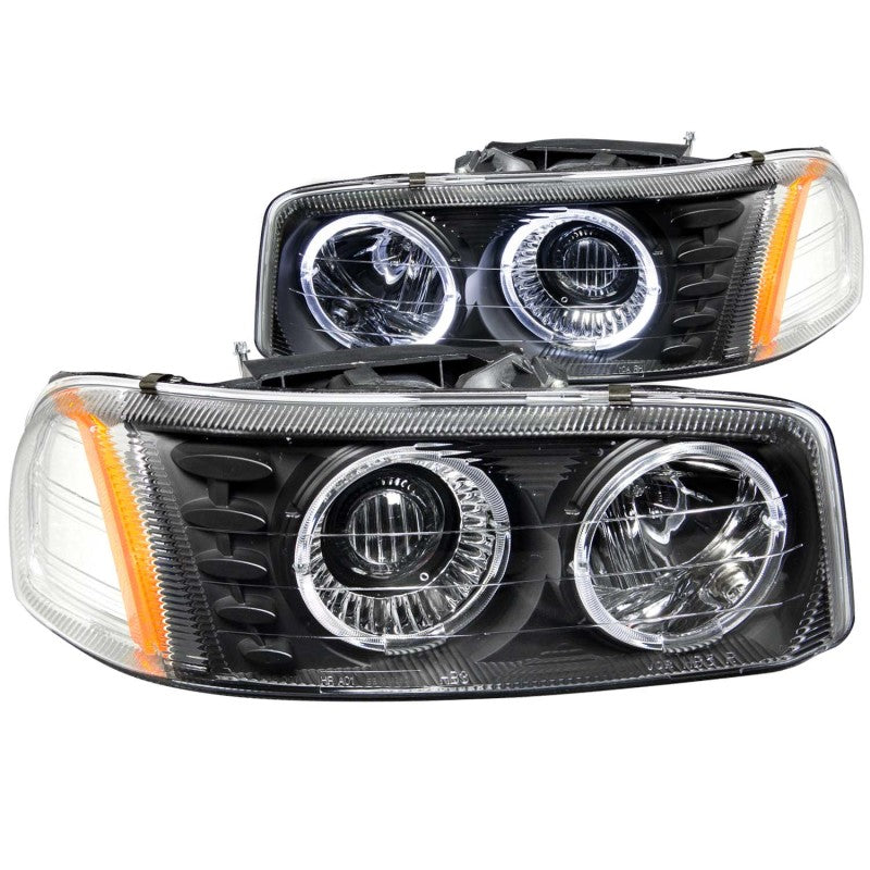 Anzo 1999-2006 Gmc Sierra 1500 Projector Headlights w/ Halo Black 111192 Photo - Primary