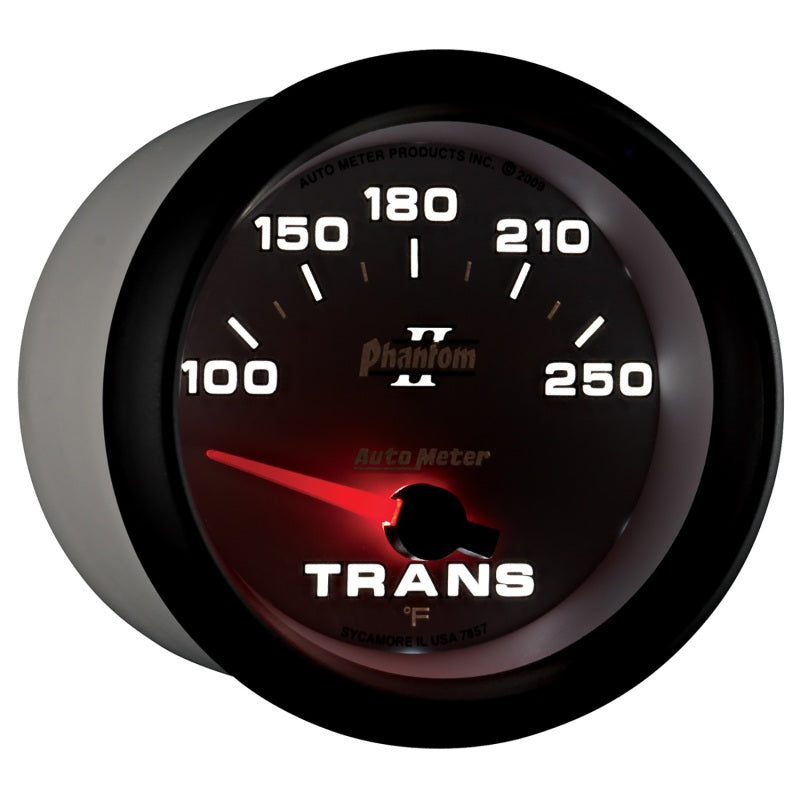 Autometer Gauge, Transmission Temp, 2 5/8", 100-250 Deg. F, Electric, Phantom II 7857 User 6