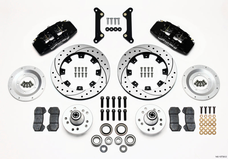 Wilwood DP6A Front Hub Kit, 12.19", Drilled, 70-78 Camaro 140-10738-D Photo - Primary