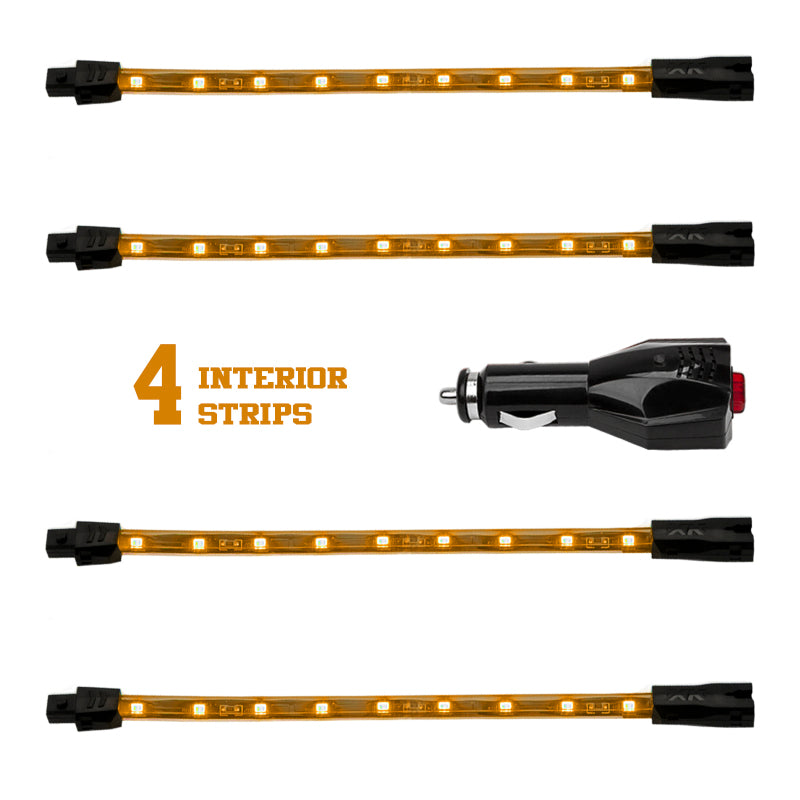 XKGLOW XK Glow Single Color XKGLOW UnderglowLED Accent Light Car/Truck Kit Amber - 4x8In XK041004-A XK041004-A User 1