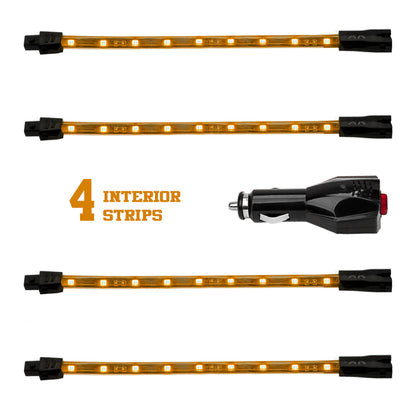 XKGLOW XK Glow Single Color XKGLOW UnderglowLED Accent Light Car/Truck Kit Amber - 4x8In XK041004-A XK041004-A User 1