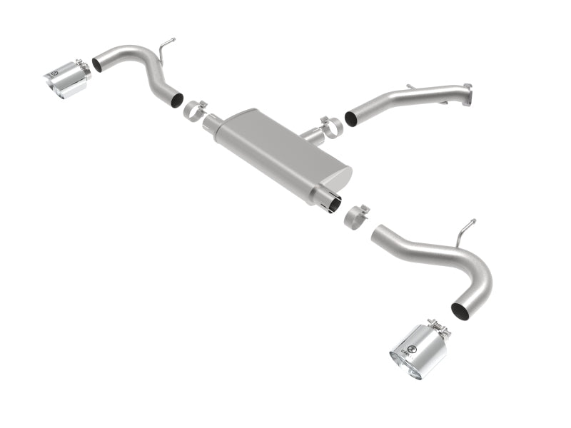 aFe Takeda Series 2.5in 409 SS Axle-Back Exhaust System Polished 18-20 Hyundai Elantra GT L4-1.6L(t) 49-47016-P 49-47016-P Photo - Unmounted