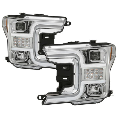 Spyder Signature Ford F150 18-19 (Halogen Model) Proj. Headlights - Chrome (PRO-YD-FF15018-LBSEQ-C) 5086631 5086631 Photo - Primary