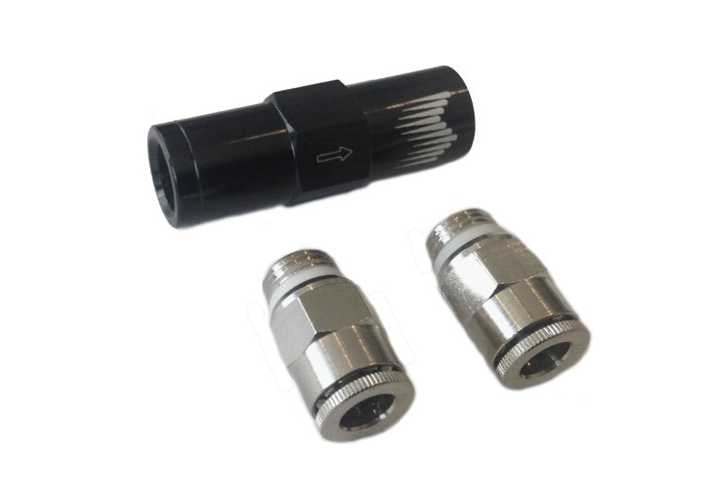 Snow Performance High Flow Water Check Valve Quick-Connect Fittings (For 1/4in. Tubing) SNO-8CV-QC SNO-8CV-QC Photo - Primary