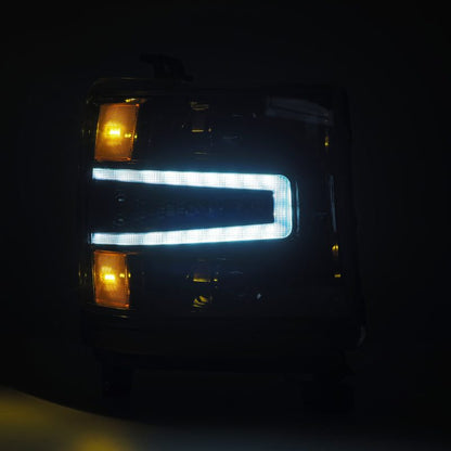 AlphaRex 16-18 Chevy 1500HD LUXX LED Proj Headlights Alpha-BK w/Seq Atv Lgt / SeqSig (Req PN 810023) 880233 880233 User 2