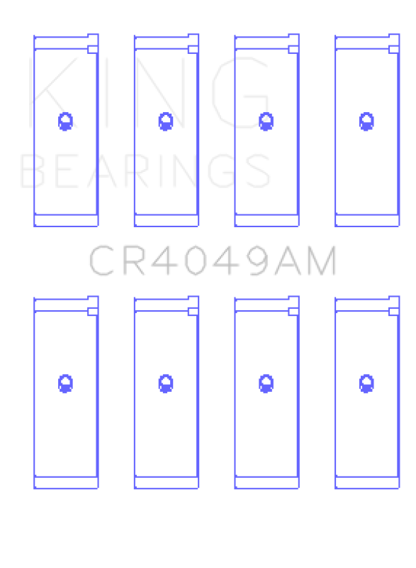 King Engine Bearings Mitsubishi 4G15/G15B/G4Dj (Size +0.50mm) Connecting Rod Bearing Set CR4049AM0.5 CR4049AM0.5 Photo - Primary