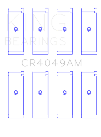 King Engine Bearings Mitsubishi 4G15/G15B/G4Dj (Size +0.50mm) Connecting Rod Bearing Set CR4049AM0.5 CR4049AM0.5 Photo - Primary