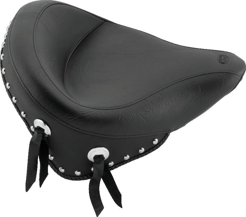 Mustang Motorcycle Mustang 84-06 Harley Standard Rear Tire Wide Touring Solo Seat w/Studs - Black 75506 75506 Photo - Primary