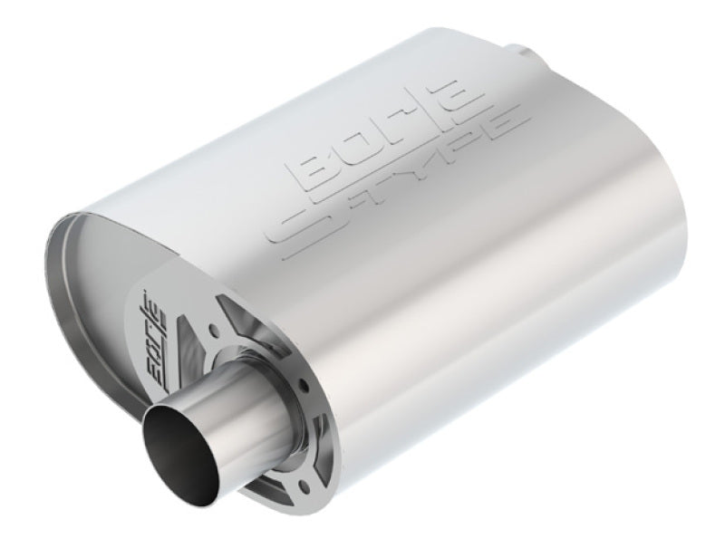 Borla CrateMuffler Ford Coyote 2.5 inch Offset/Offset 12in x 6in x 10.34in S-Type Oval Muffler 400857 400857 Photo - Primary
