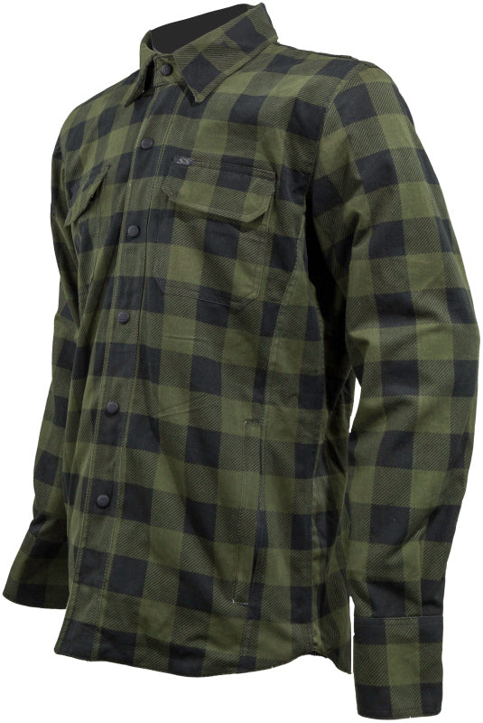 Speed and Strength True Grit Armored Motoshirt Olive/Black - Large 609884 609884 User 1