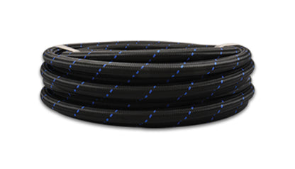 Vibrant Two-Tone Black/Blue Nylon Braided Flex Hose -12 AN (10 foot roll) 11972B Photo - Primary
