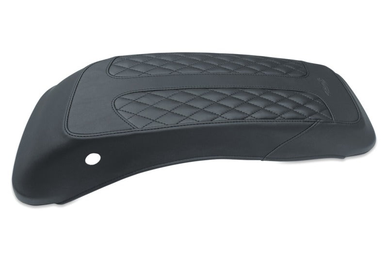 Mustang Motorcycle Mustang 08-21 Harley FL Touring Saddlebag Lid Covers Diamond Stitch - Black 77641 77641 Photo - Primary