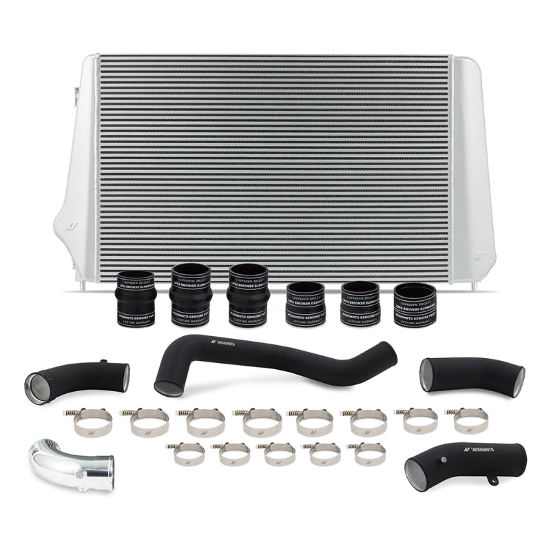 Mishimoto 17-19 GM L5P Duramax Intercooler Kit - Silver w/ WBK Pipes MMINT-DMAX-17KSLBK MMINT-DMAX-17KSLBK Photo - Primary
