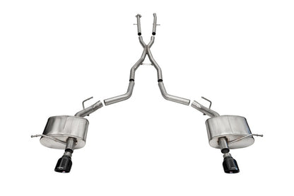 CORSA Performance Corsa 11-23 Dodge Durango Xtreme 2.5in Cat-Back Dual Rear Exit w/ Single 4.5in Black PVD Tips 21186BLK 21186BLK Photo - Primary