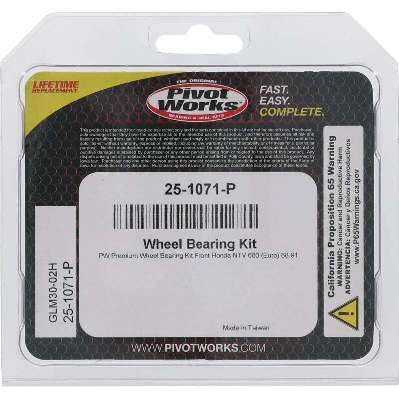 Pivot Works Honda Wheel Bearing Kit Premium Bearings 25-1071-P 25-1071-P Photo - Primary