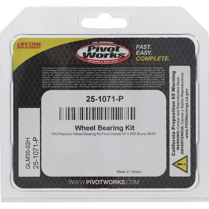 Pivot Works Honda Wheel Bearing Kit Premium Bearings 25-1071-P 25-1071-P Photo - Primary
