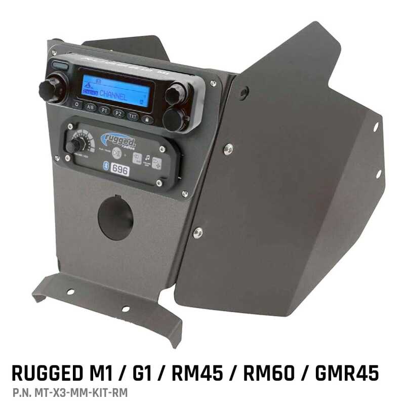 Rugged Radios Can-Am X3 Mounting Kit with Multi Mount and Side Panels Rugged M1/G1/RM45/RM60/GMR45 MT-X3-MM-KIT-RM MT-X3-MM-KIT-RM Photo - Primary