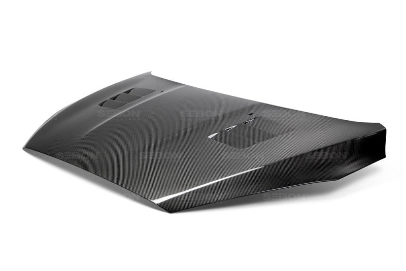 Seibon 15-16 Ford Focus TS-Style Gloss Finish Carbon Fiber Hood HD16FDFO-TS HD16FDFO-TS Photo - Primary