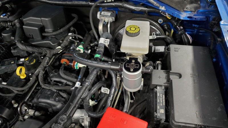 J&L 2021.5-2022 Ford Bronco 2.3L EcoBoost Oil Separator 3.0 Passenger Side - Clear Anodized 3075P-C 3075P-C Photo - Mounted