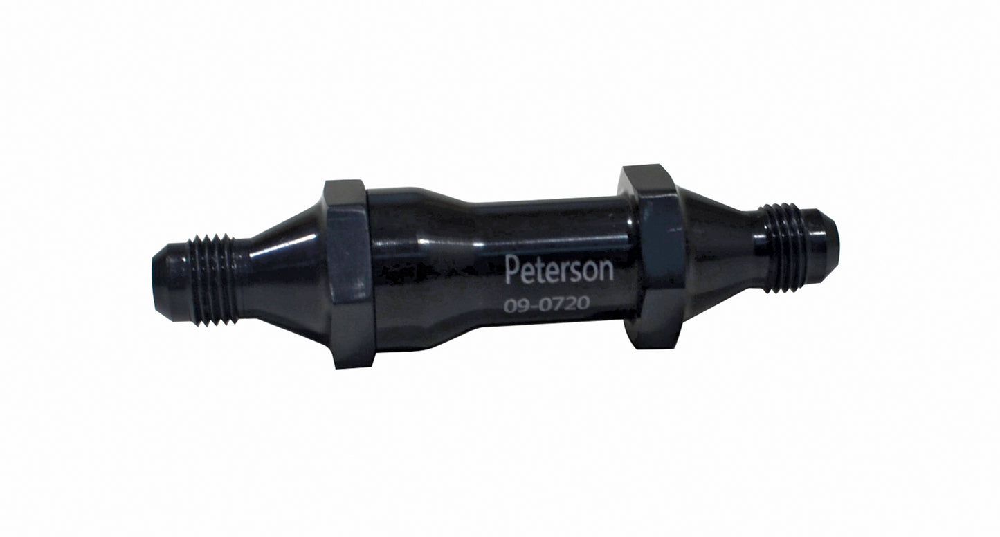 Peterson Fluid Systems Carb Fuel Filter -8AN Long 60 Micron 09-0712