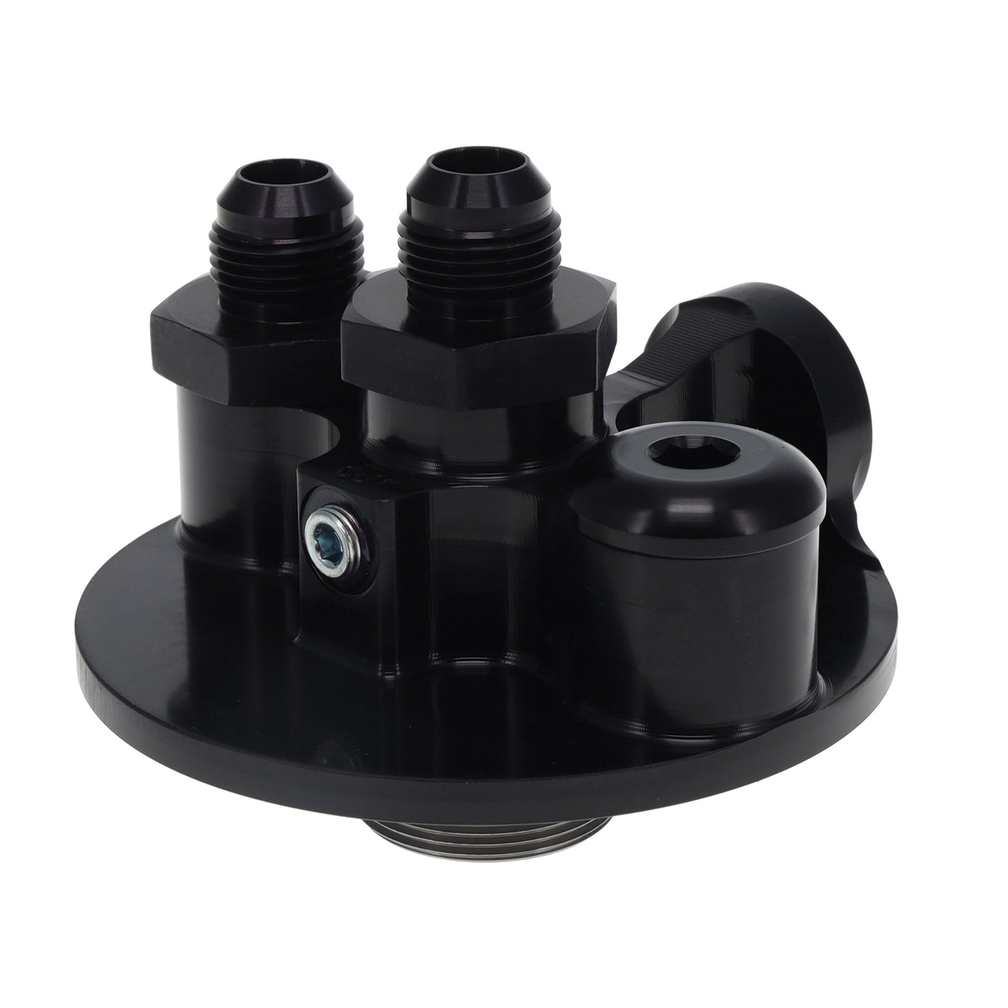 Peterson Fluid Systems Remote Filter Mount 1-1/2in -16AN Thread -10AN Fittings 09-1396