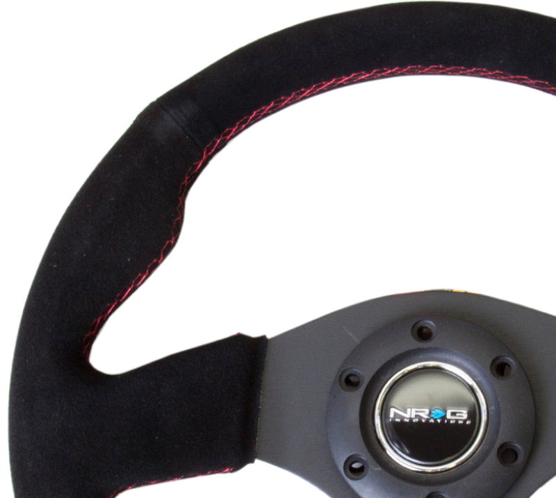 NRG Reinforced Steering Wheel-320mm Sport Suede Steering Wheel RST-012S-RS Photo - Primary