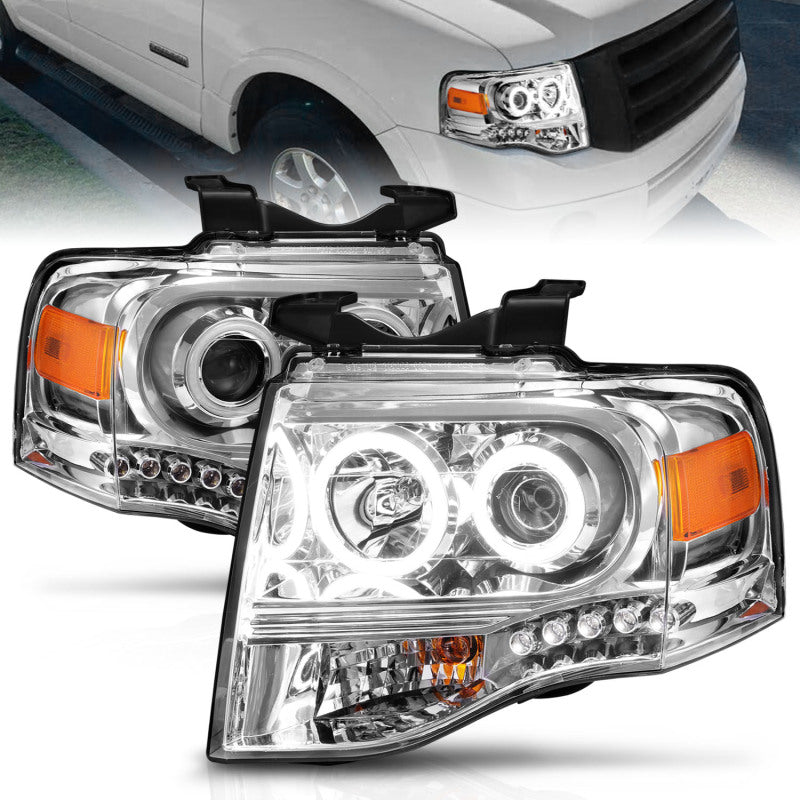 Anzo 2007-2014 Ford Expedition Projector Headlights Chrome 111114 Photo - lifestyle view