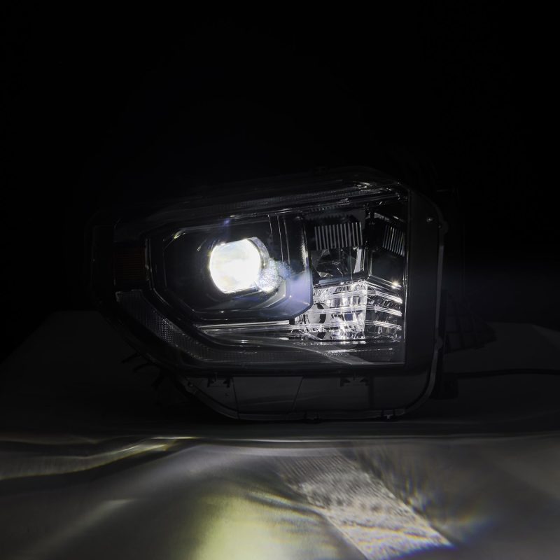 AlphaRex 14-21 Toyota Tundra LUXX-Series LED Proj Headlights Alpha-Blk w/Actv Light & Seq. Sig + DRL 880836