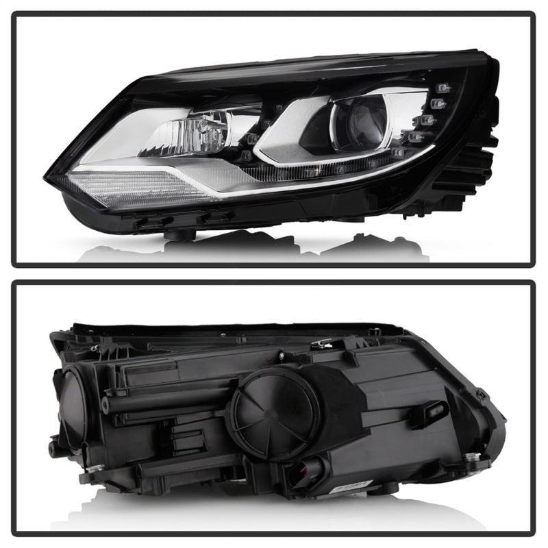 SPYDER VW Tiguan 12-17 LED/DRL Projector Headlights Chrome PRO-JH-VWT12-LED-C 9948527 9948527 Photo - Unmounted