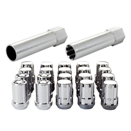 McGard SplineDrive Tuner 5 Lug Install Kit w/Locks & Tool (Cone) M12x1.5 / 13/16 Hex - Chrome (CS) 65557CN 65557CN Photo - out of package