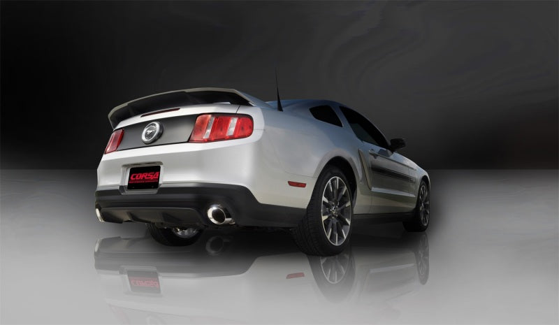 Corsa Performance 11-14 Ford Mustang GT/Boss 302 5.0L V8 Polished Xtreme Axle-Back 14317 Photo - Mounted