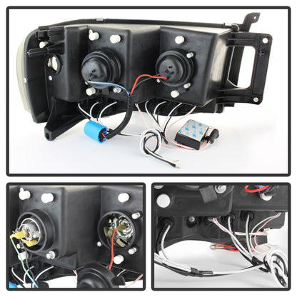 Spyder Dodge Ram 1500 02-05 03-05 Projector Headlights CCFL Halo LED Blk Smke PRO-YD-DR02-CCFL-BSM 5078797 5078797 User 1