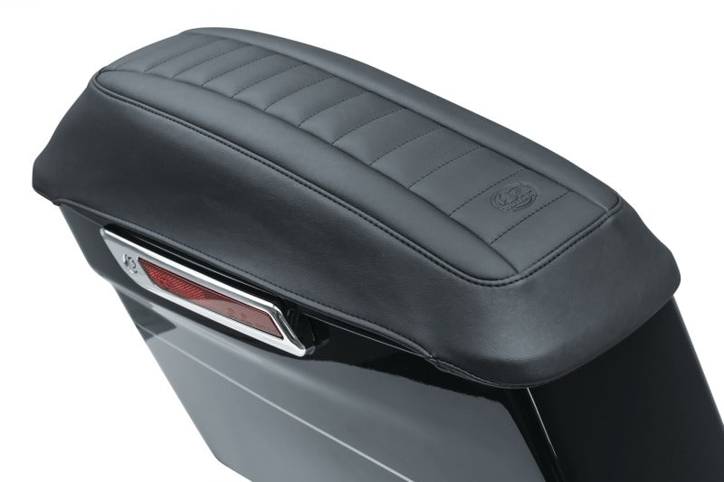 Mustang Motorcycle Mustang 08-21 Harley FL Touring Saddlebag Lid Covers Deluxe - Black 77640 77640 Photo - Primary