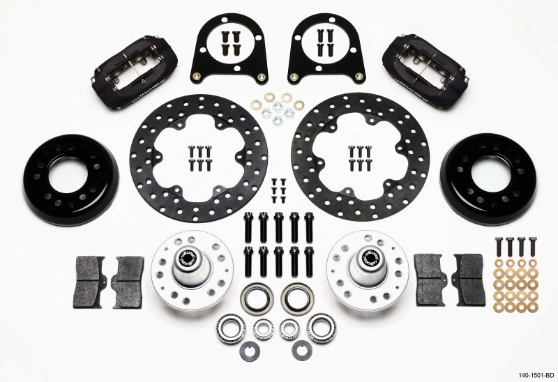 Wilwood FDL Front Drag Kit,Drilled Rotor,37-48 Ford Psgr.Car Spindle 140-1501-BD Photo - Primary