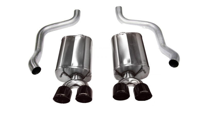 Corsa Performance 09-13 Chevrolet Corvette C6 6.2L V8 Black Sport Axle-Back Exhaust 14108BLK Photo - Primary