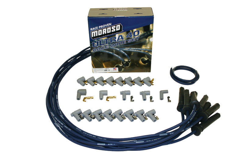 Moroso Universal Ignition Wire Set - Ultra 40 - Unsleeved - Straight - Pro-Boot - Blue 73813 73813 Photo - Primary