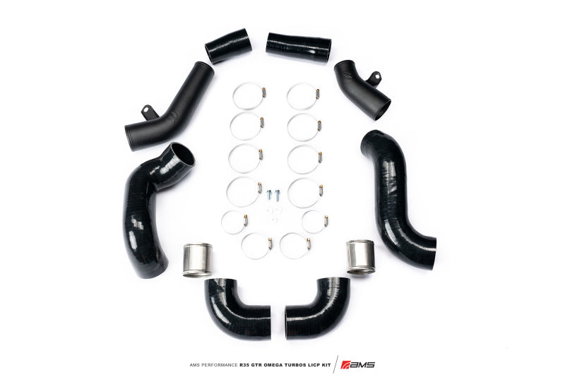 AMS Performance  Nissan R35 GTR Omega Turbo Kit 3in Lower Intercooler Pipes ALP.07.14.0020-1 ALP.07.14.0020-1 Photo - Primary