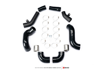 AMS Performance  Nissan R35 GTR Omega Turbo Kit 3in Lower Intercooler Pipes ALP.07.14.0020-1 ALP.07.14.0020-1 Photo - Primary