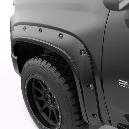 EGR 20-23 Chevrolet Silverado 2500Hd/3500Hd Traditional Bolt-On Look Fender Flares Black Set Of 4 791884-GBA 791884-GBA Photo - Close Up