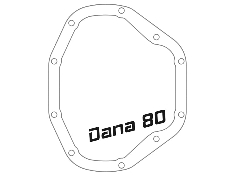 aFe Pro Series Rear Differential Cover Black w/ Machined Fins: Dodge Diese 46-70032 Technical Drawing